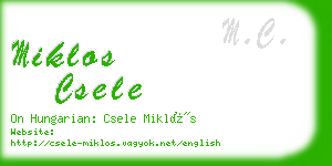 miklos csele business card